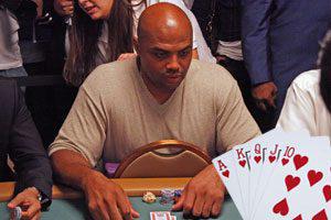 Charles Barkley playing casino card game