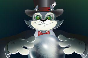 CoolCat-tries-to-predict-future-from-a-crystal-ball