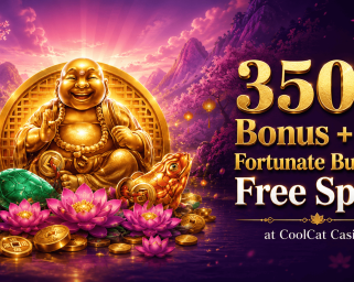 350% Bonus + 75 Fortunate Buddha Free Spins at CoolCat Casino